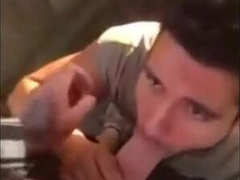 Cute Latin Hunk Sucks Big Cock and Eats Cum