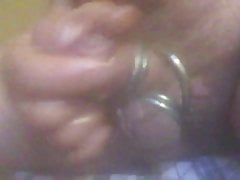 Jerking off with rings on