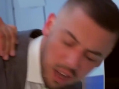 Blowjobs and anal with suited Shane Jackson and Teddy Torres