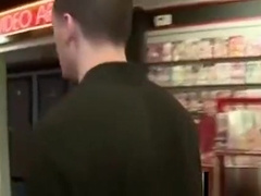 Straight guy tricked in gay blowjob in gloryhole