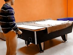 Fast Pool Table Hump an Wank Masturbation