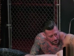 Hunk gets bj as he wrecks tight bdsm ass