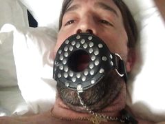 Milked at length with gag and cum swallowing