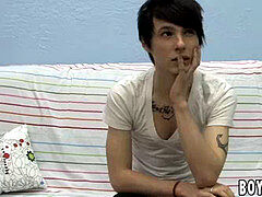 Interviewed Dylan Scoville ejaculates explosions after quick suck off