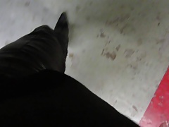 Listen to those metal stiletto heeled crotch boots
