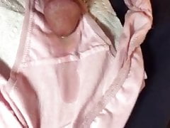 Ejaculation onto my pink panties