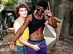 Outdoor interracial sex with Andy and Kasey Rhodes