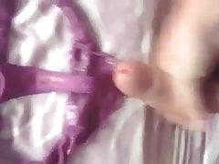 Middle aged man cumming in thongs 8