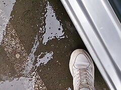 Virgin straight boy sucks daddy's big dick in the car and eats his hot cum!