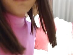 Full bodysuit Japanese amateur cross dresses masturbate