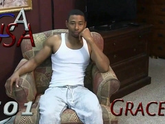 Steven's Lays Back, Gams up while Christopher Munches his Arse