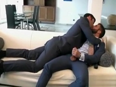 hairy gay fetish suit and cumshot