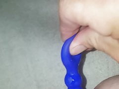 Blue anal beads
