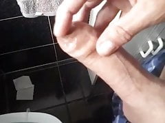 Playing with my cock on kik and cumming uncontrollably