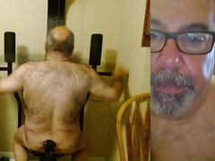 Naked Workout and Cumshot