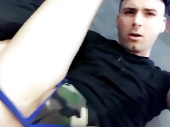 Cute boy, huge dildo