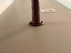 Dildo banging ass through hot sexy panties