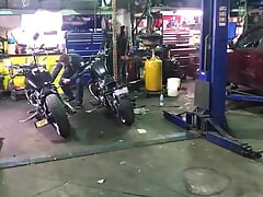 REALITY DUDES - Thyle Knoxx And Alex Fortin Have Some Steaming Hot Sex In A Motorcycle Garage