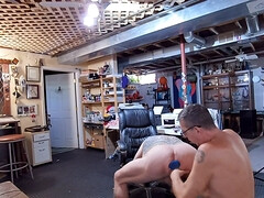 Fairy messing with the hog in basement