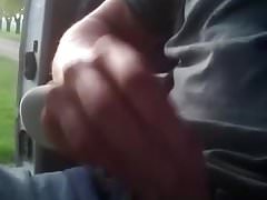 Wank in car
