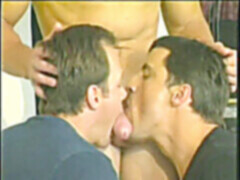 Group cumshot, american, muscle cumshot