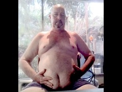 Hairy man, webcam, thick