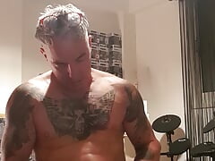Wanking myself, spunk while I watch porn. n2