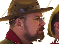ScoutBoys Stern hairy DILF Max Sargent plows innocent lad in tent