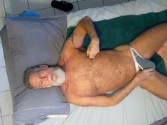 Beard daddy cum, hairy daddy deepthroat, hairy man sucked