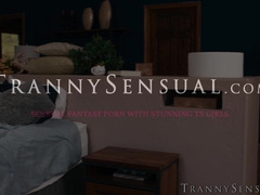 Shemale Amanda Riley satisfies her hung lover with her butthole