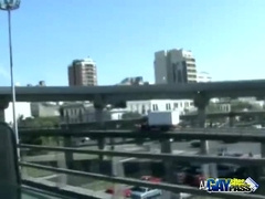 3Some Fellatio inwards the Truck