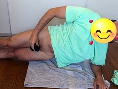 Man masturbating, gay kink, cum sock