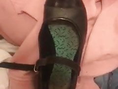 Cumming on ruby james's school shoe