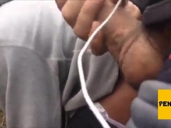 Three men in the woods 7