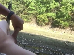 Me Jerking and Cum Naked Outdoor Public Exhib 147