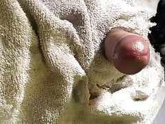 Small cock cums from one finger. Ruined orgasm