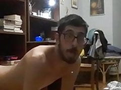 Exposed slut Fabio Baudino cleaning floor