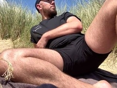 DILF robex hib enjoys a wild public beach wank