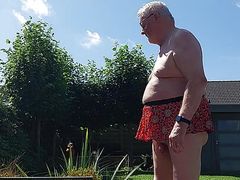 In the garden with my skirt on