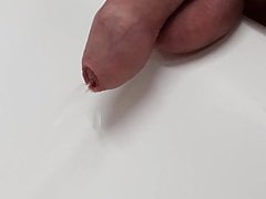 Peeing in the bathroom