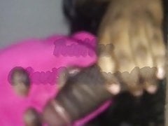Sucking three big dicks back to back
