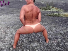 Small Cock Rubbed Like A Clit Cums Outdoors