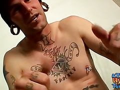 Straight thug jerking off until a very happy ending