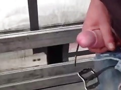 Spritzig beim ablad im LKW Aufliger
