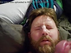 Self-Facial on Bearded Hottie