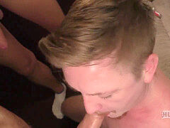 Council Estate Chav guy shared out and breed by 3 red-hot Brits