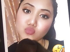 Cum tribute Asian pout face