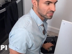 Handsome Plumbers Client Cant Resist The View Of His Ass As He Fixes The Sink - Ian Greene