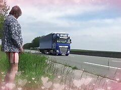 transgender travesti lingerie sounding outdoor road 32