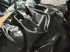 Latex bed relaxing.